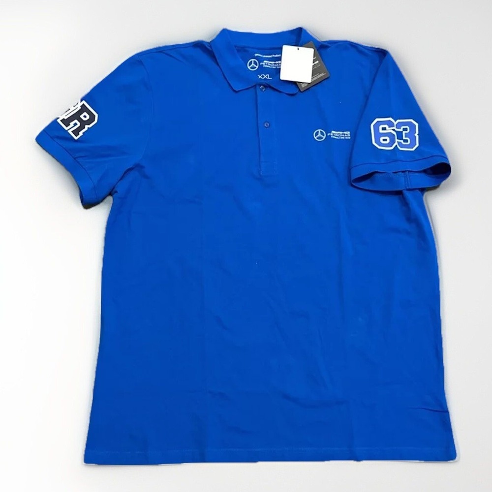 Mercedes AMG Petronas F1 Polo Mens XXL George Russell Polo Blue